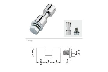 Kupo 17Mm Spigot, Chrome-Plated 3/8" Female Threaded