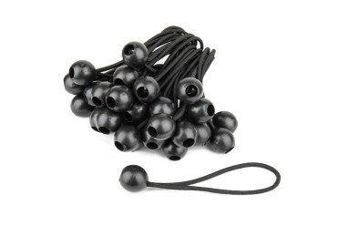 Kupo Ball Bungee Dia. 4.5Mm/ Length 6''( Black); 50 Pcs/Packp