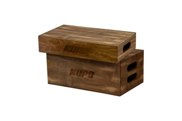 Kupo Brown Stained Apple Box Set Hald And Full Size