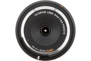 OM System Fisheye Body Cap 9mm f/8 Lens Black