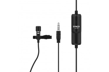 Synco Audio Lav-S8 Omnidirectional Lavalier Microphone, Black